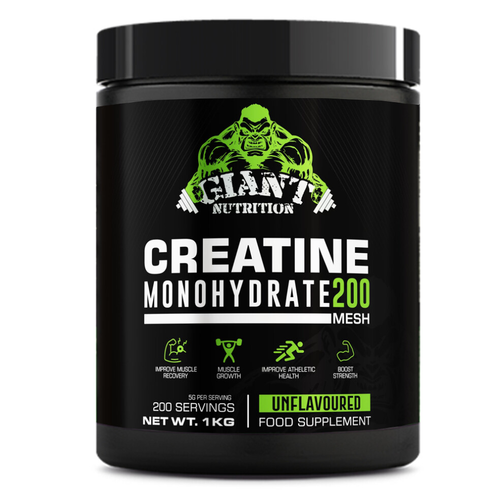 Ukhealthhouse Creatine Monohydrate Powder 200 Servings 1Kg Tub Increase Muscle Mass