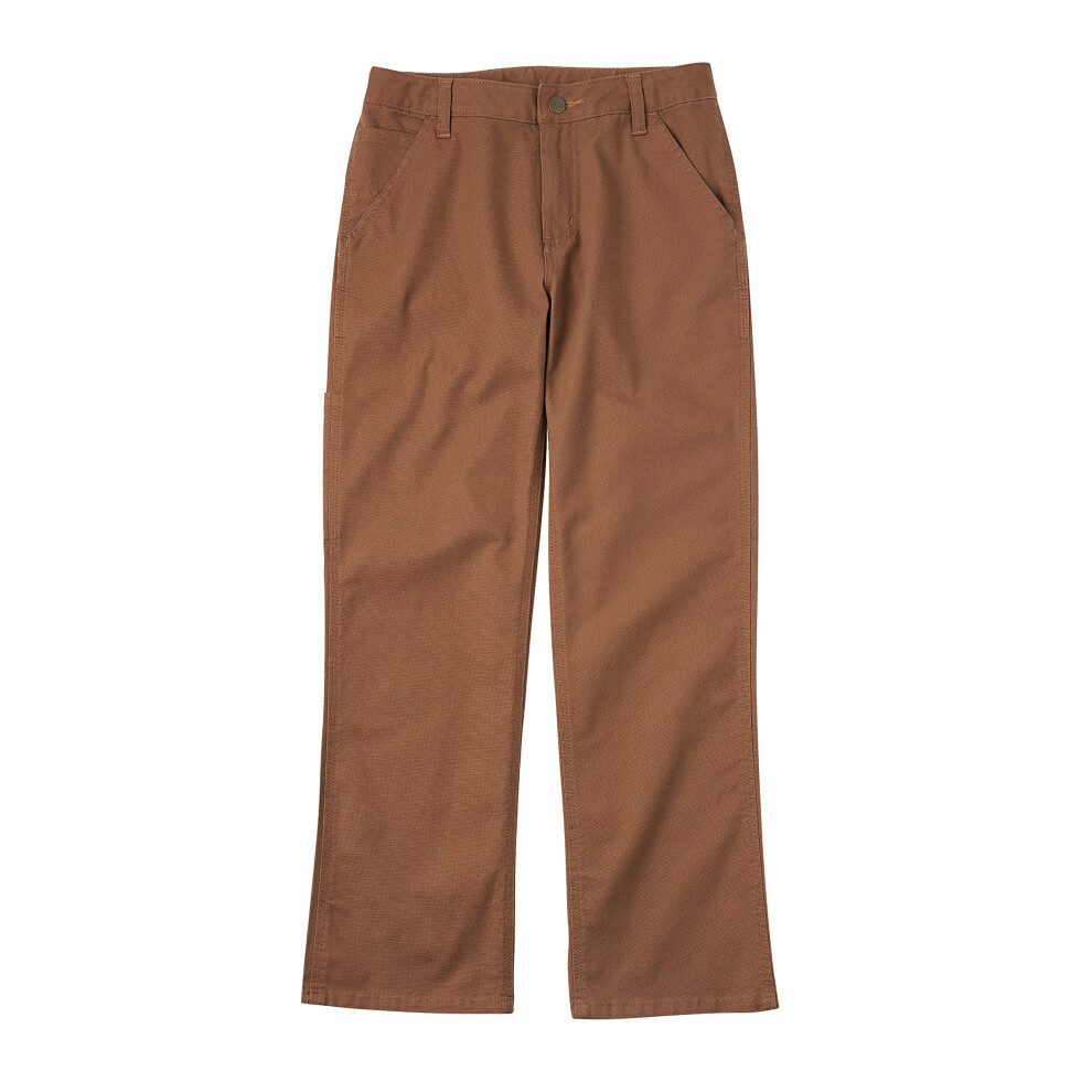 Carhartt Boys' Rugged Flex Canvas Utility Work Pant  Canyon Brown  14