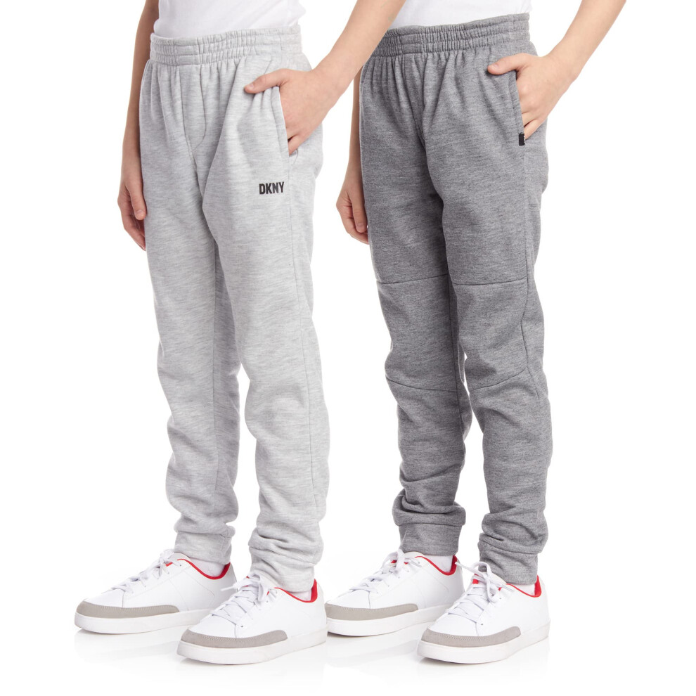 DKNY Boys Sweatpants - 2 Pack Basic Active Fleece Jogger Pants (Size: