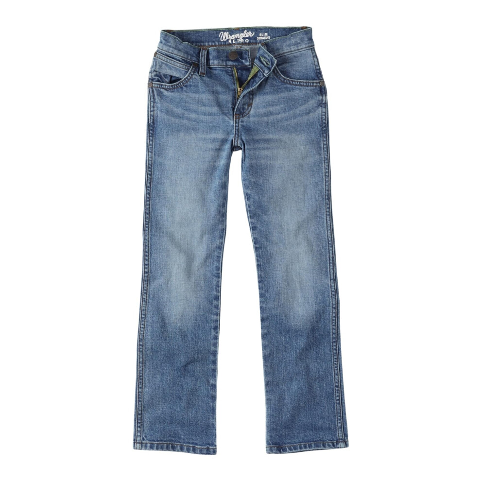 Wrangler Boys' Retro Slim Fit Straight Leg Jean  Roughhouse