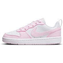 Nike Kinder Court Borough Low Recraft Schuhe, Weiß/Pink Foam, 6.5Y