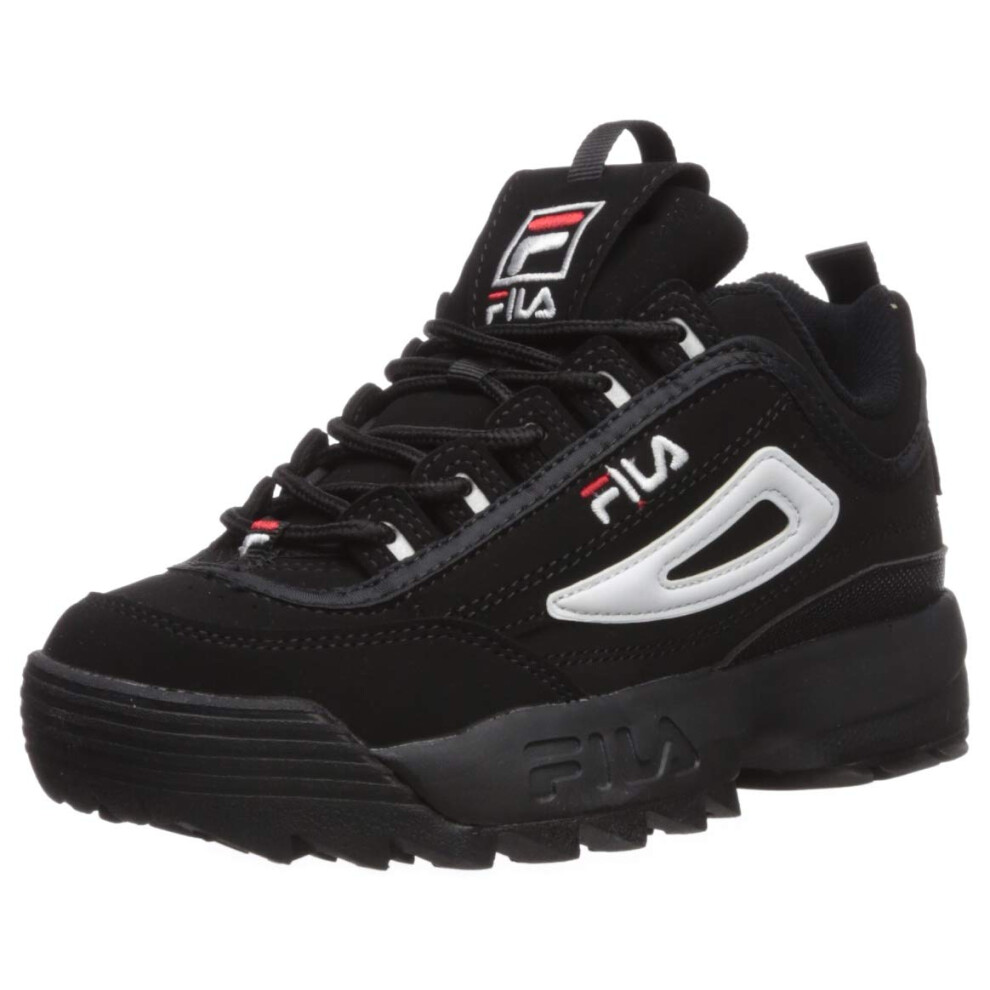 Fila Boy's Disruptor III Sneaker  Black/White/Vintage Red  6.5 Little