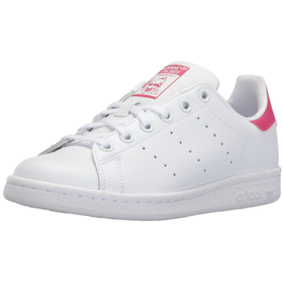 adidas Originals Boy's Stan Smith Sneaker  White/White/Pink  6 Little