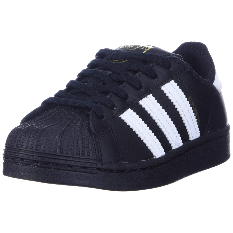 adidas Originals unisex child Superstar Sneaker  Black/White/Black  1