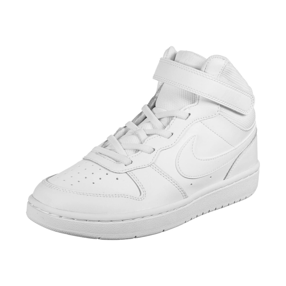 Nike Court Borough Mid 2 (Big Kid) White/White/White