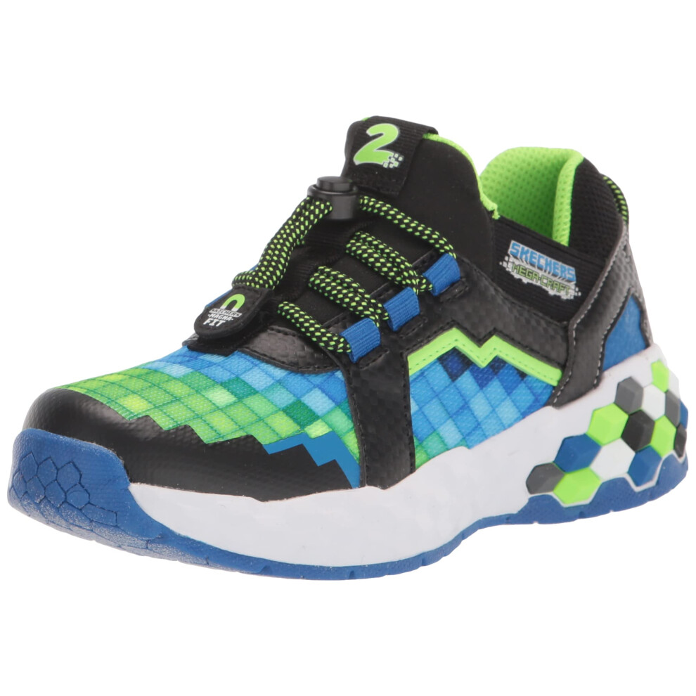 Skechers Boy's Mega-Craft 2.0 Sneaker  Black/Blue/Lime  3 Little Kid