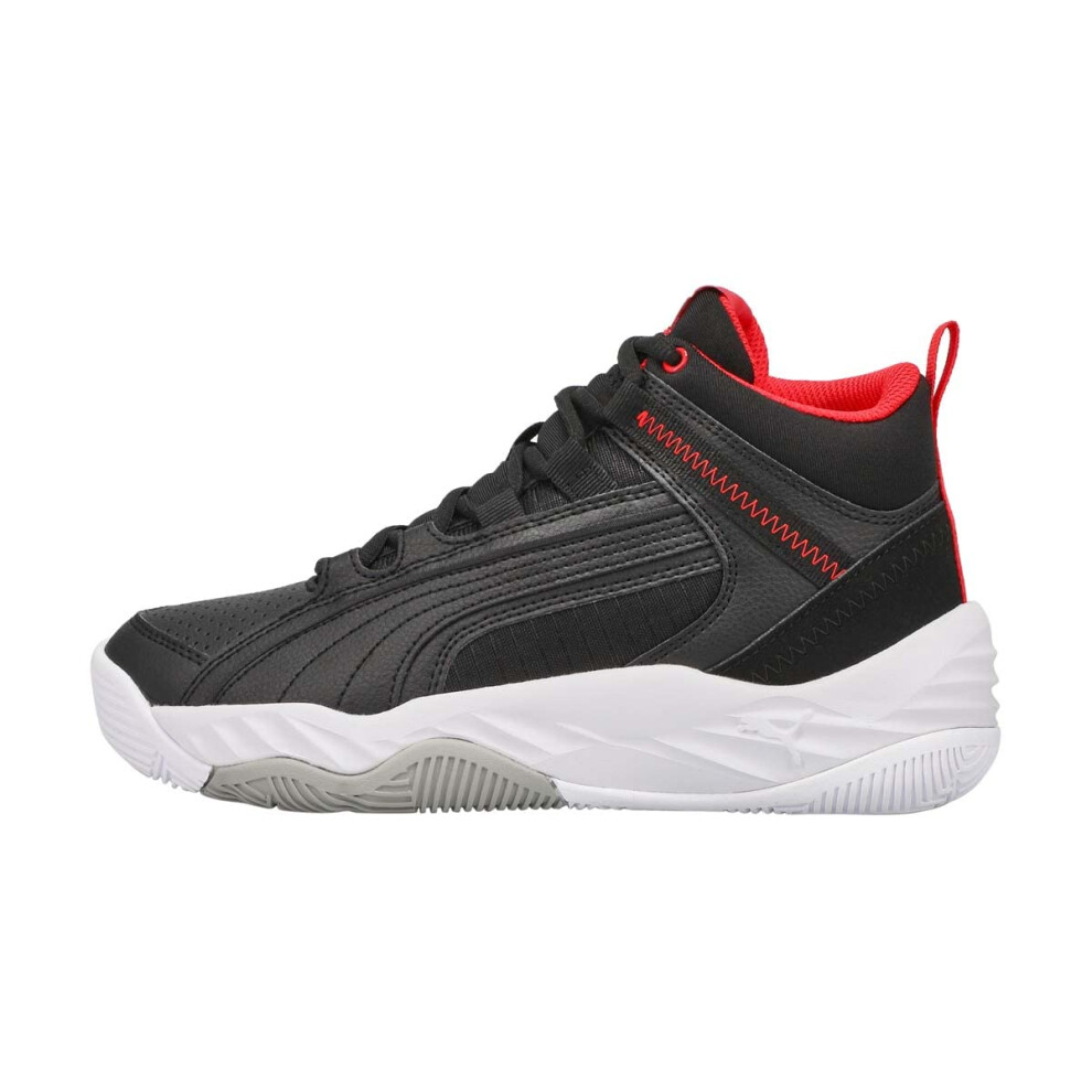 PUMA Boys' Rebound Future Evo Fashion Sneaker Black/Red 4 Medium US