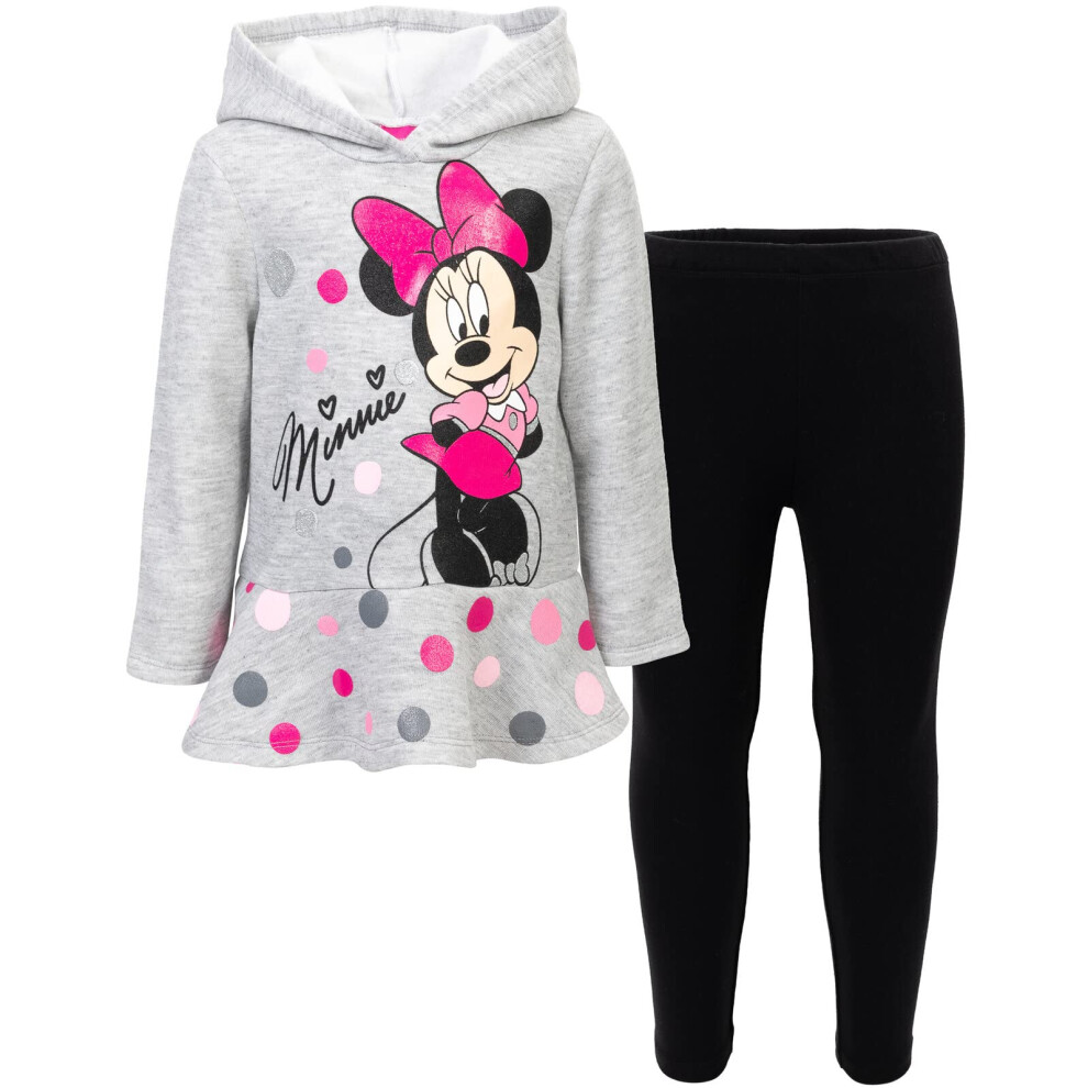 Disney Minnie Mouse Toddler Girls Pullover Fleece Hoodie & Leggings He