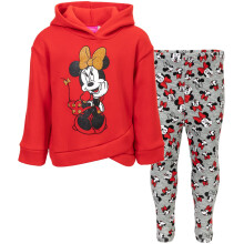 Disney Minnie Mouse Toddler Girls Fleece H?ttetr?je og Leggings Outfit S?t R?d 2T