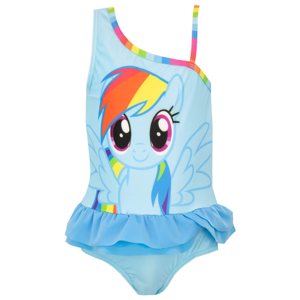 My Little Pony Girls' Swimsuit Blue Size 5