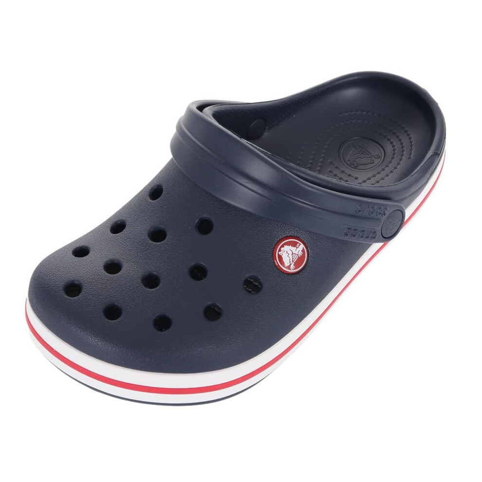 Crocs Unisex-Child Crocband Clogs (Todder Shoes)  Navy/Red  8 Toddler