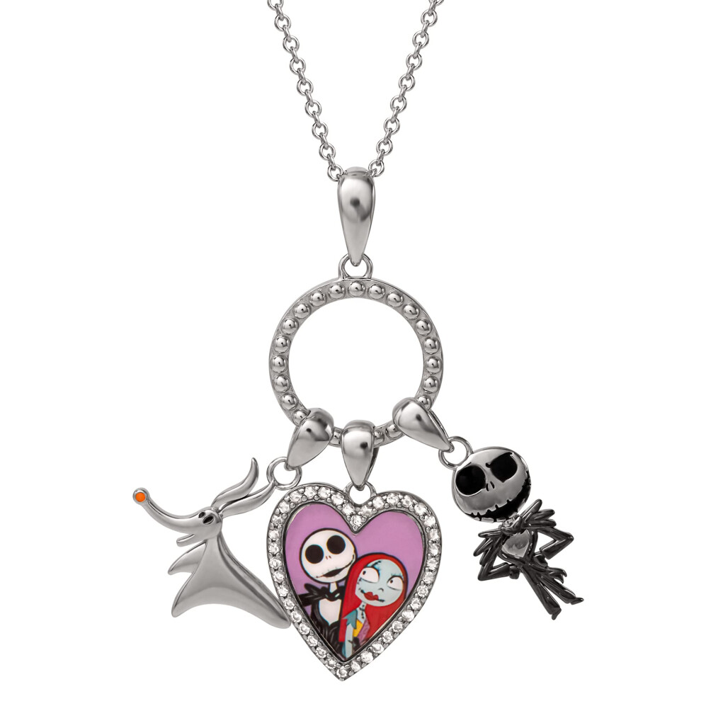 Disney The Nightmare Before Christmas Women's Necklace - Jack and Sall