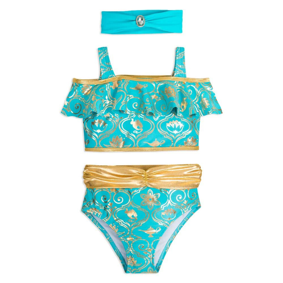 Disney Jasmine Deluxe Swimsuit for Girls - Aladdin  Size 3 Multicolore