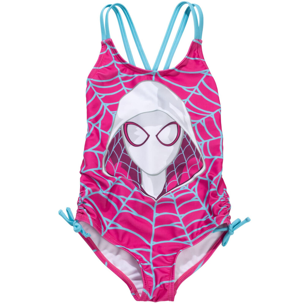 Marvel Spider-Verse Ghost-Spider Little Girls One-Piece Bathing Suit P