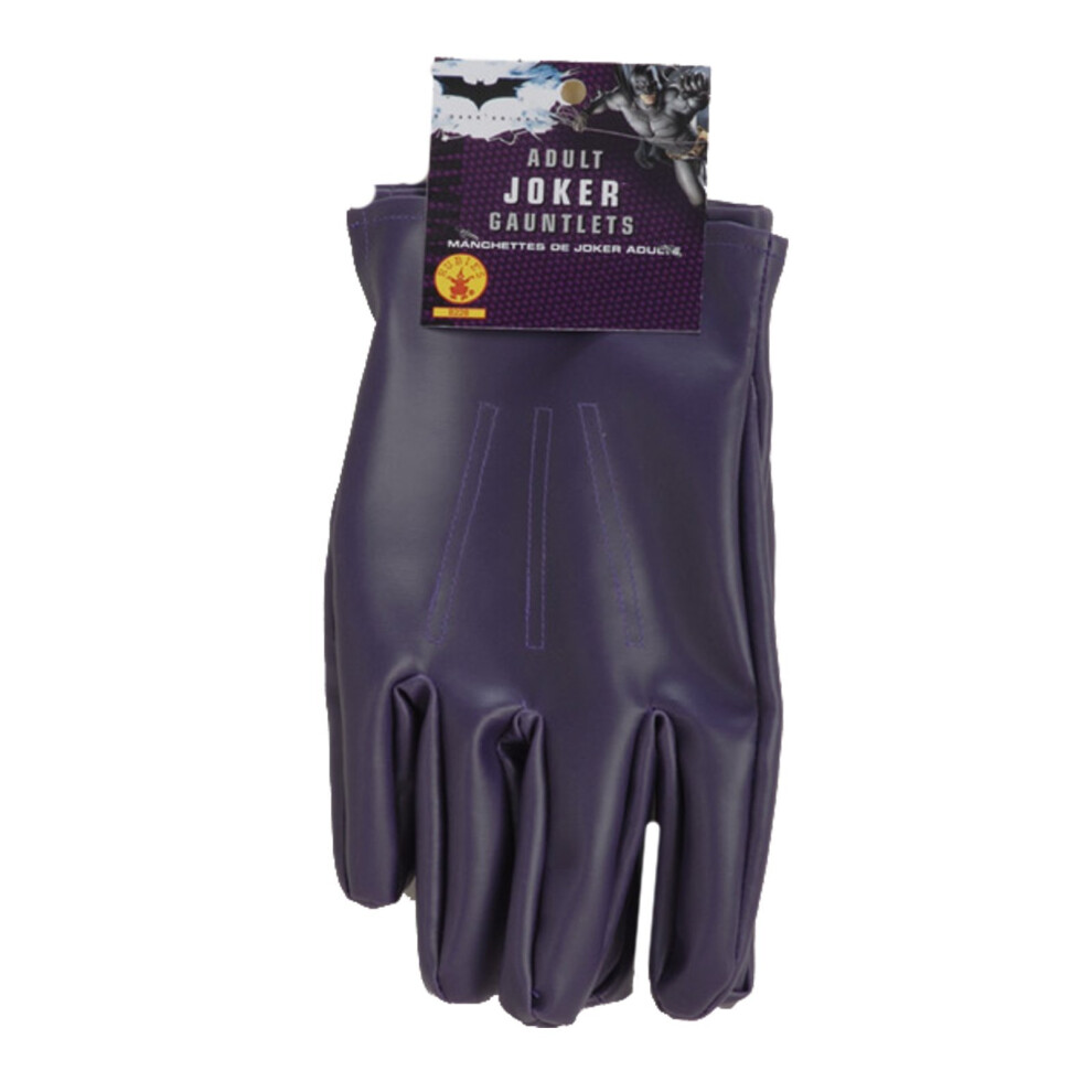 The Joker Adult Gloves Purple  One Size