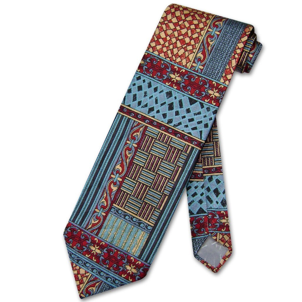 Antonio Ricci SILK NeckTie Made in ITALY Geometric Design Men's Neck T