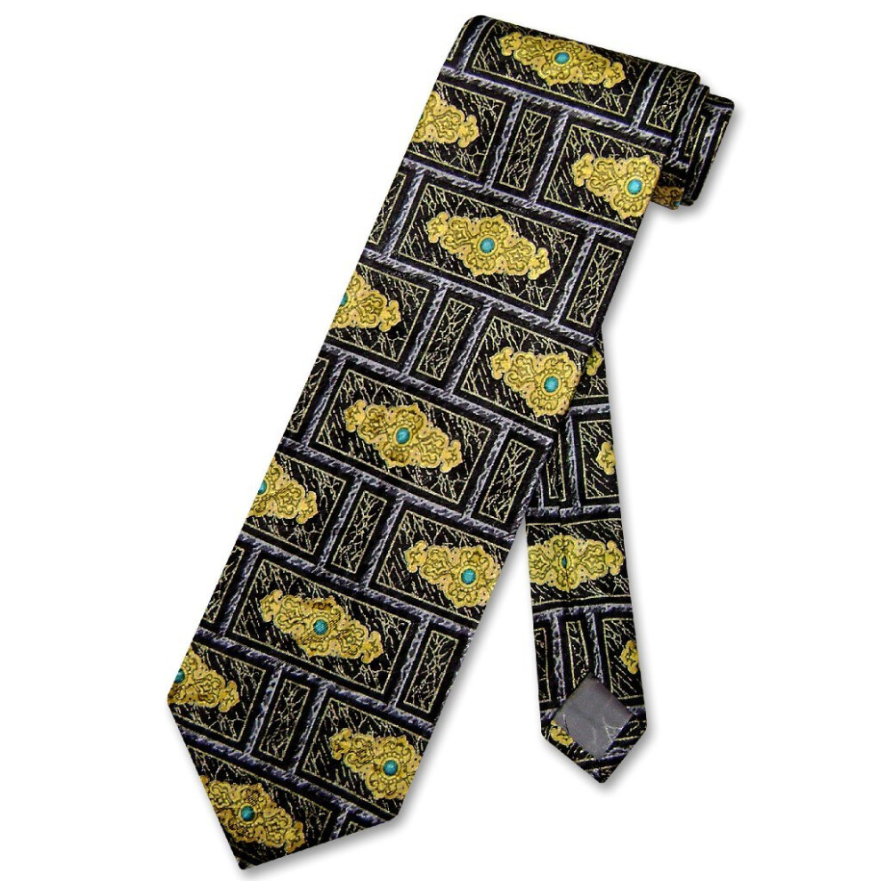 Antonio Ricci SILK NeckTie Made in ITALY Geometric Design Men's Neck T