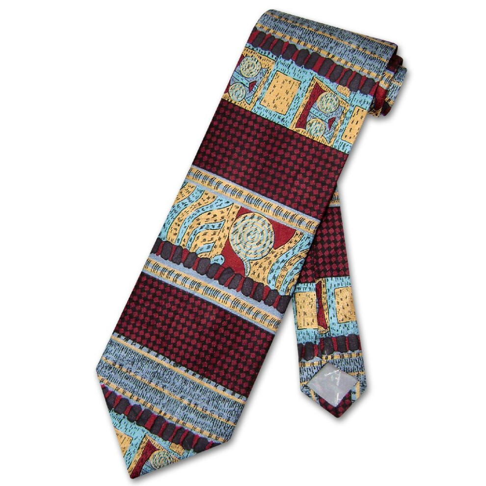 Antonio Ricci SILK NeckTie Made in ITALY Geometric Design Men's Neck T