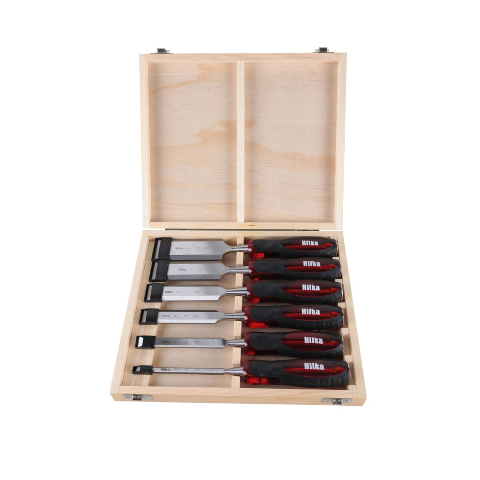 Hilka 6Pc Chisel Set Hss Wood Lathe Carving Wood Turning 72909006