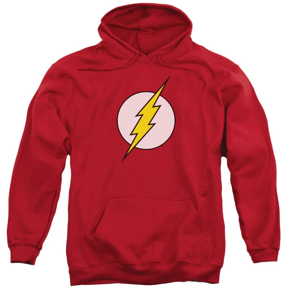 Hoodie Dc Comics Flash Logo Pullover Hoodie Size S Red