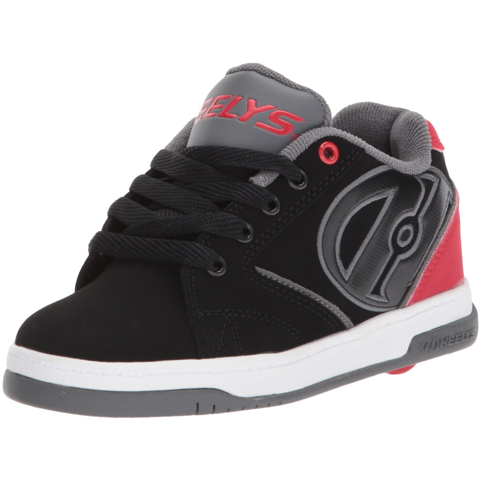 Heelys Boy's Propel 2.0 Tennis Shoe  Black/Red/Grey  2 M US Big Kid