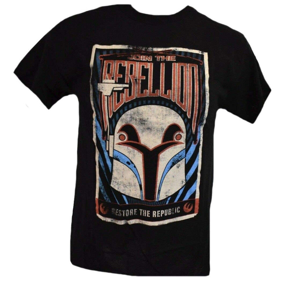 STAR WARS Join The Rebellion Restore The Republic Men's T-Shirt (XX-La