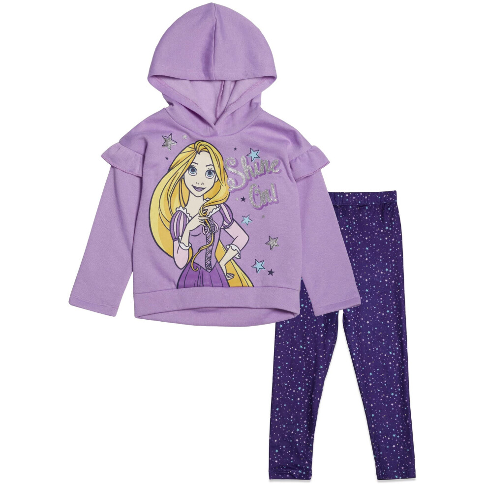 Disney Princess Rapunzel Toddler Girls Fleece Hoodie and Leggings Outf