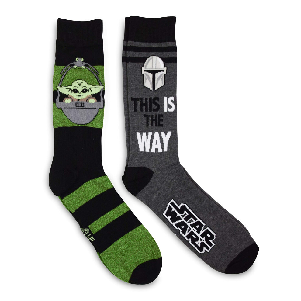 STAR WARS The Mandalorian This Is The Way The Child Men's 2 Pack Crew