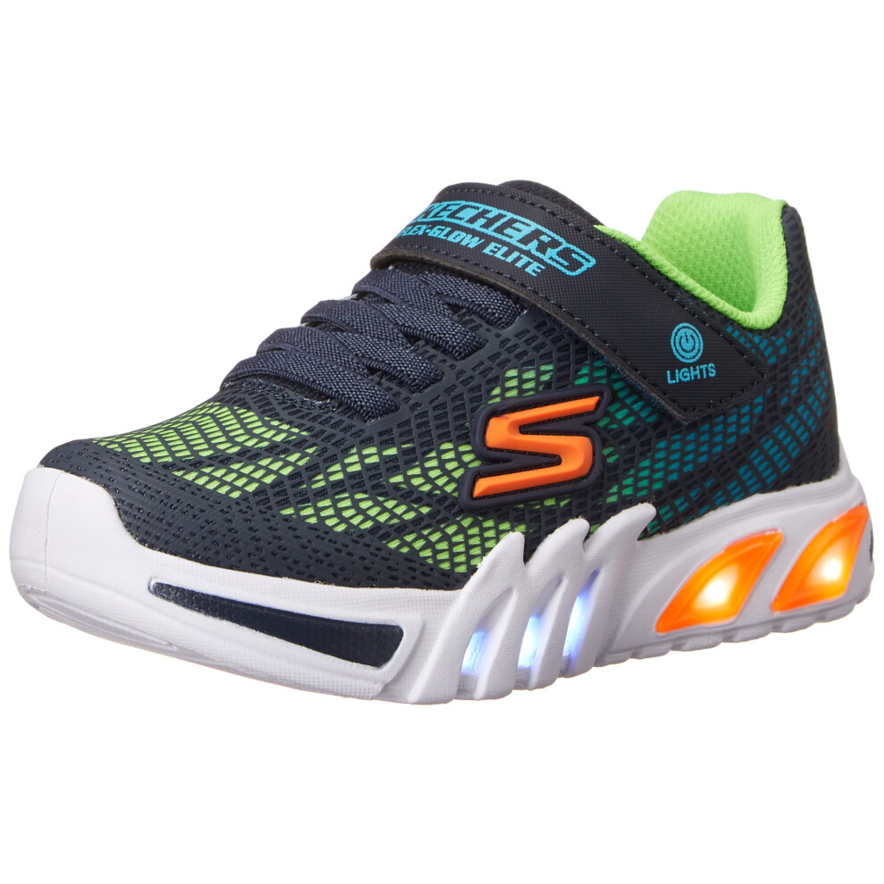 Skechers Kids Boys Flex-Glow Elite-Vorlo Sneaker  Navy/Multi  2