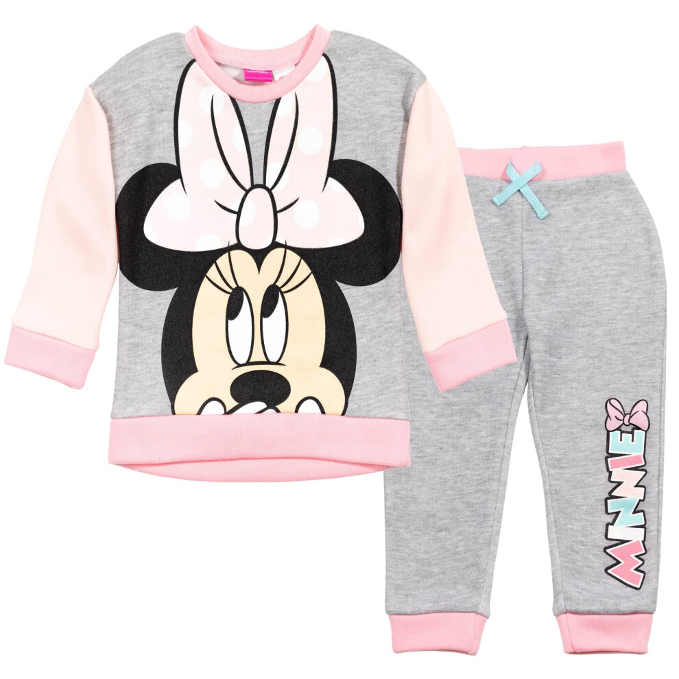 Disney Minnie Mouse Infant Baby Girls Fleece Sweatshirt and Pants Set