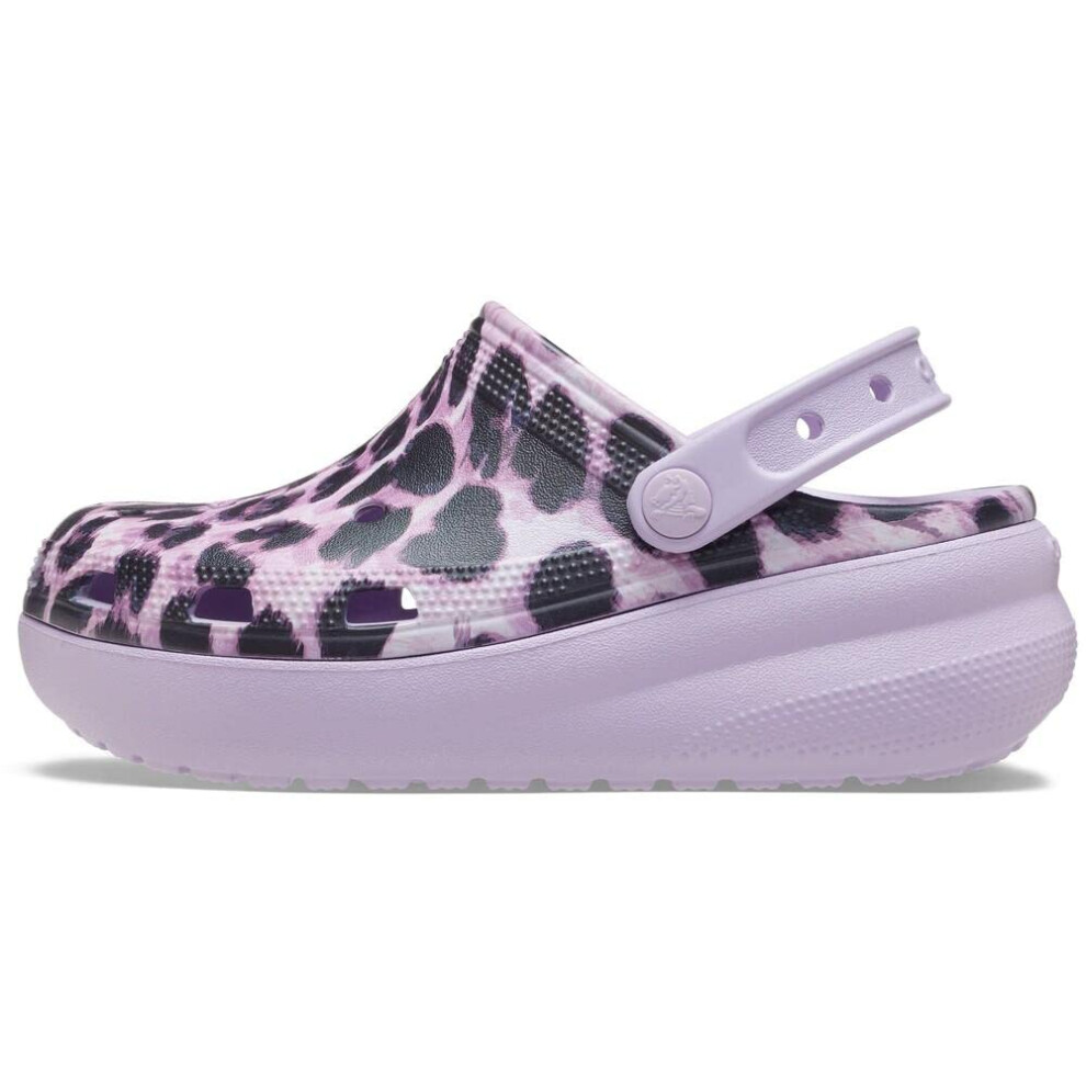 Crocs Unisex-Child Classic Cutie Platform Clogs  Leopard  5 Big Kid