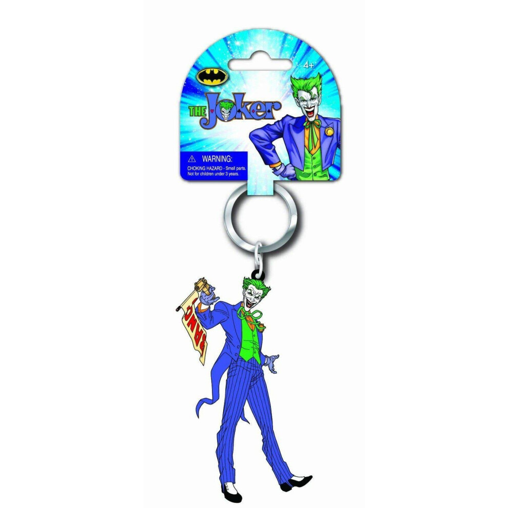 Dc Comics The Joker Batman Laser Cut Rubber Keychain