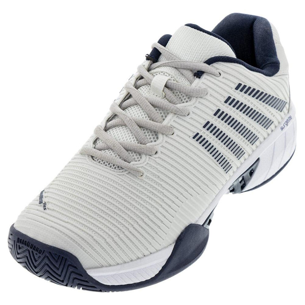 K-Swiss Kid's Hypercourt Express 2 Tennis Shoe  Gray/White/Peacoat  5