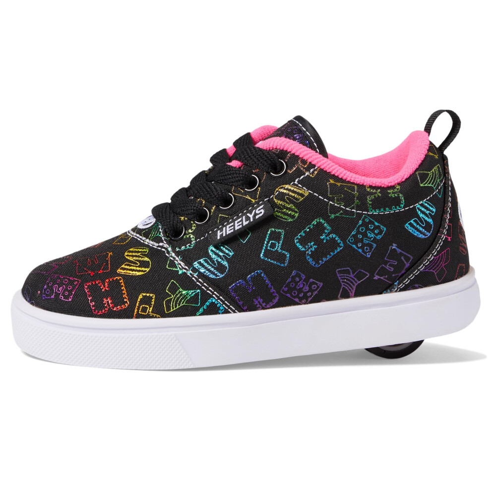 HEELYS Girl's Pro 20 Prints (Little Kid/Big Kid/Adult) Black/Rainbow/P