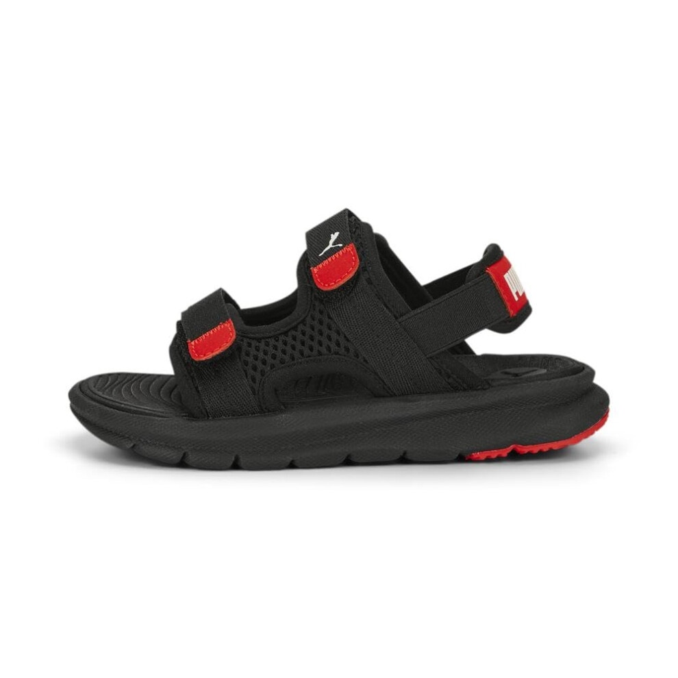 PUMA Evolve Sport Sandal  Black White-for All Time Red  1 US Unisex Li