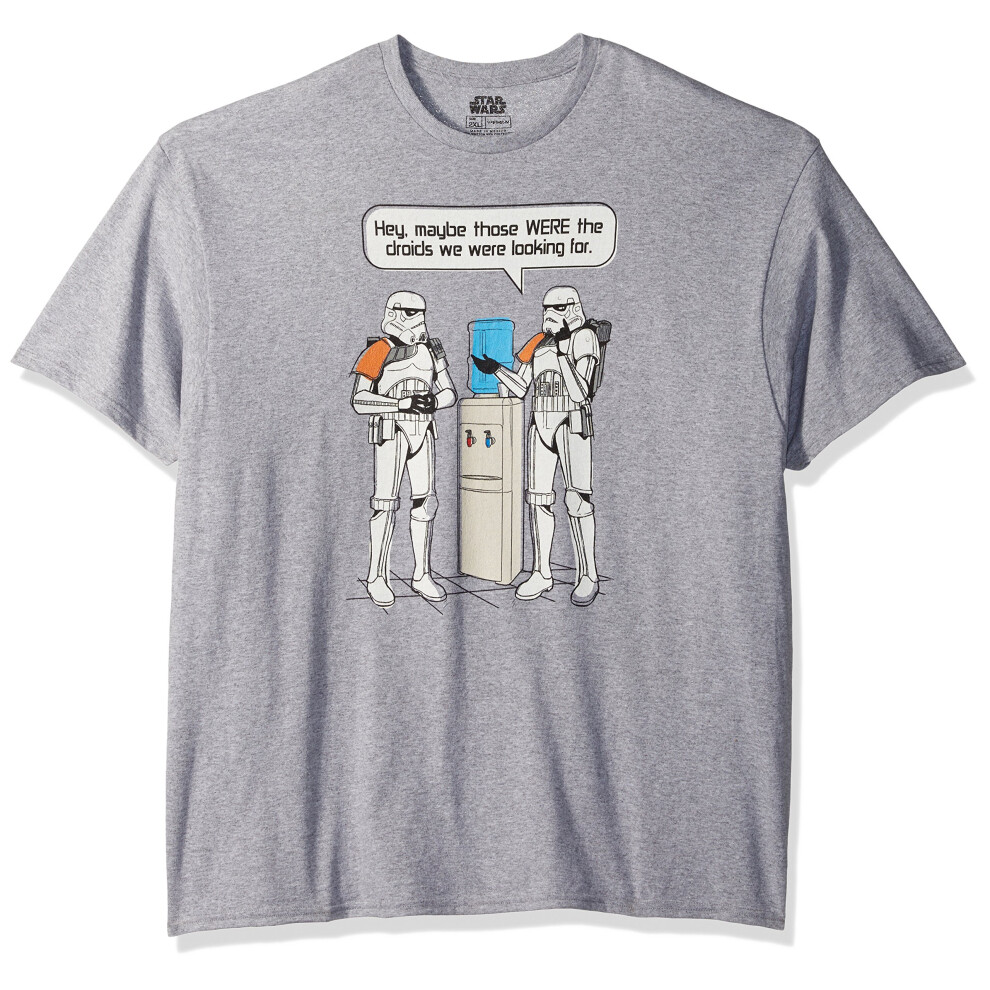 Star Wars mens Watercooler T-shirt T Shirt  Grey  Small US