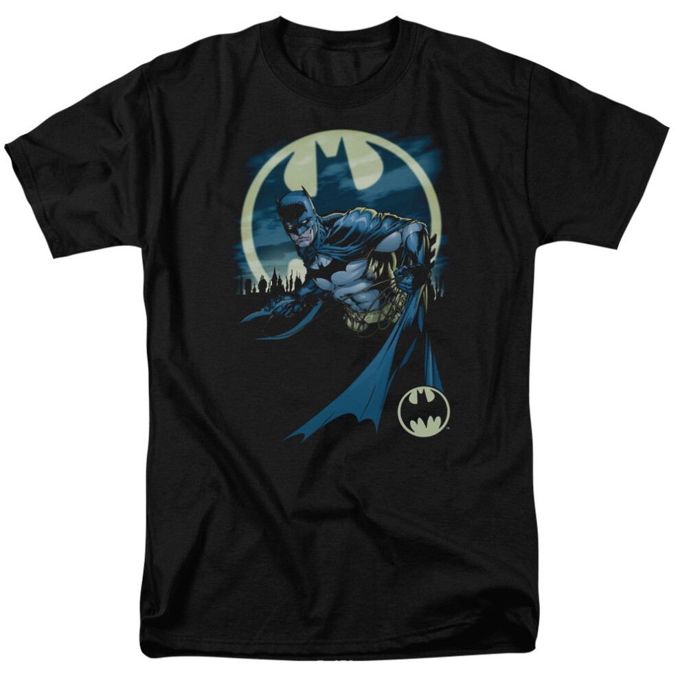 DC Comics Men's Batman Short Sleeve T-Shirt  Call Black  X-Large