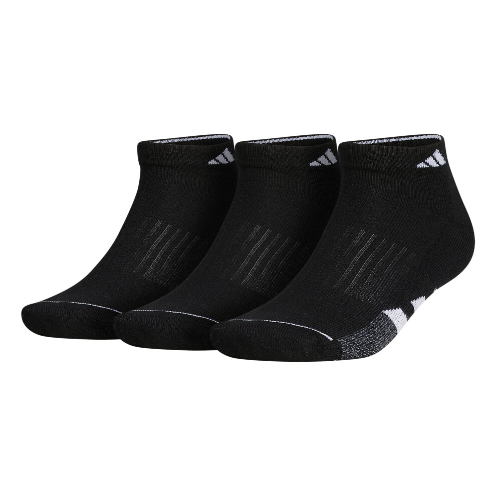 adidas Men's Cushioned Low Cut Socks (3-Pair)  Black/White/Onix Grey