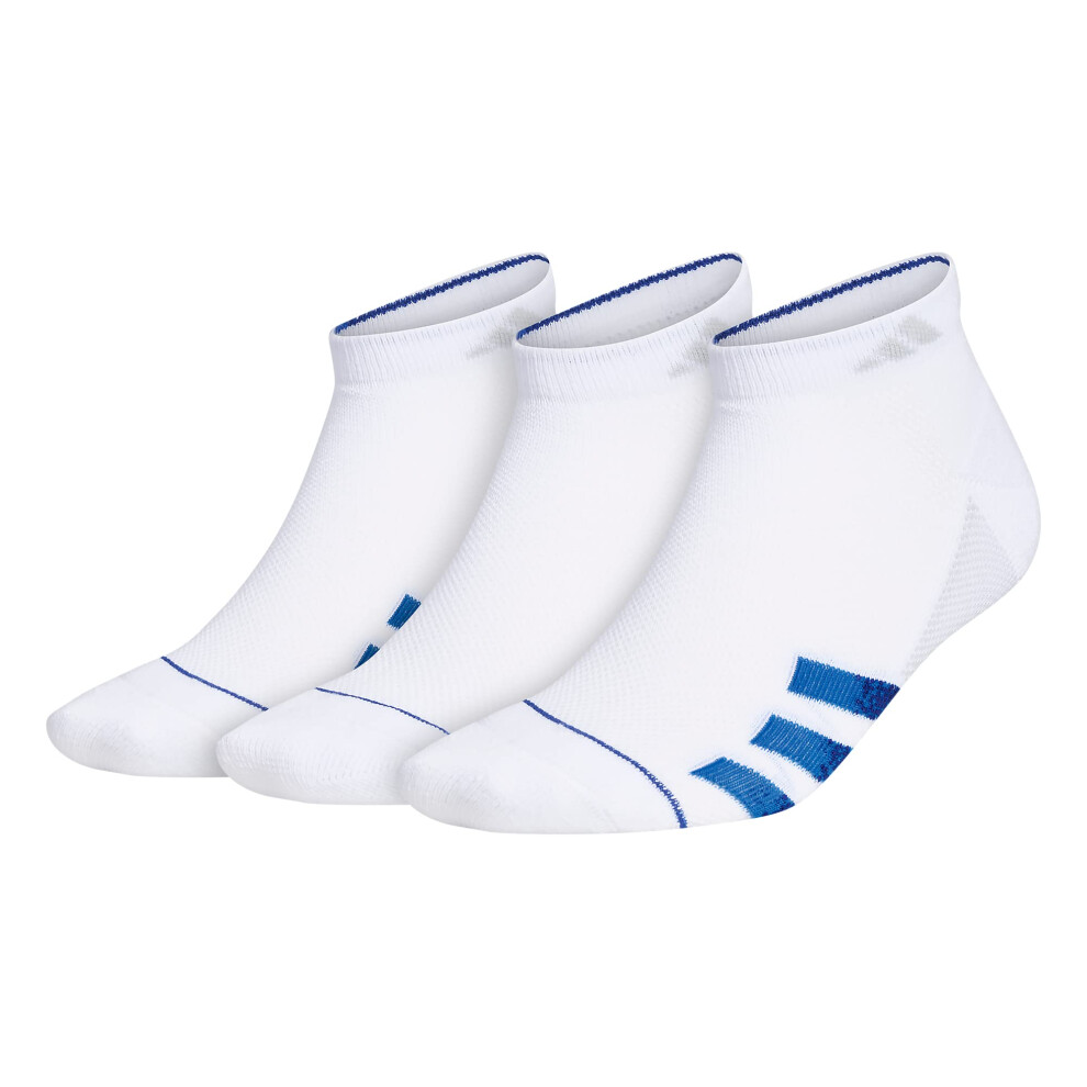 adidas Men's Superlite Stripe 3 Low Cut Socks (3-Pair)  White/Team Roy