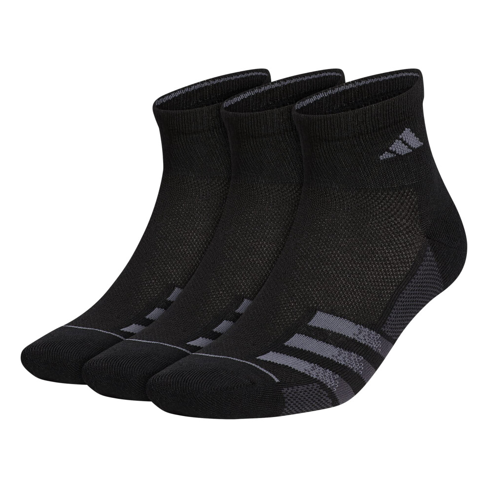 adidas Men's Superlite Stripe 3 Quarter Socks (3-Pair)  Black/Night Gr