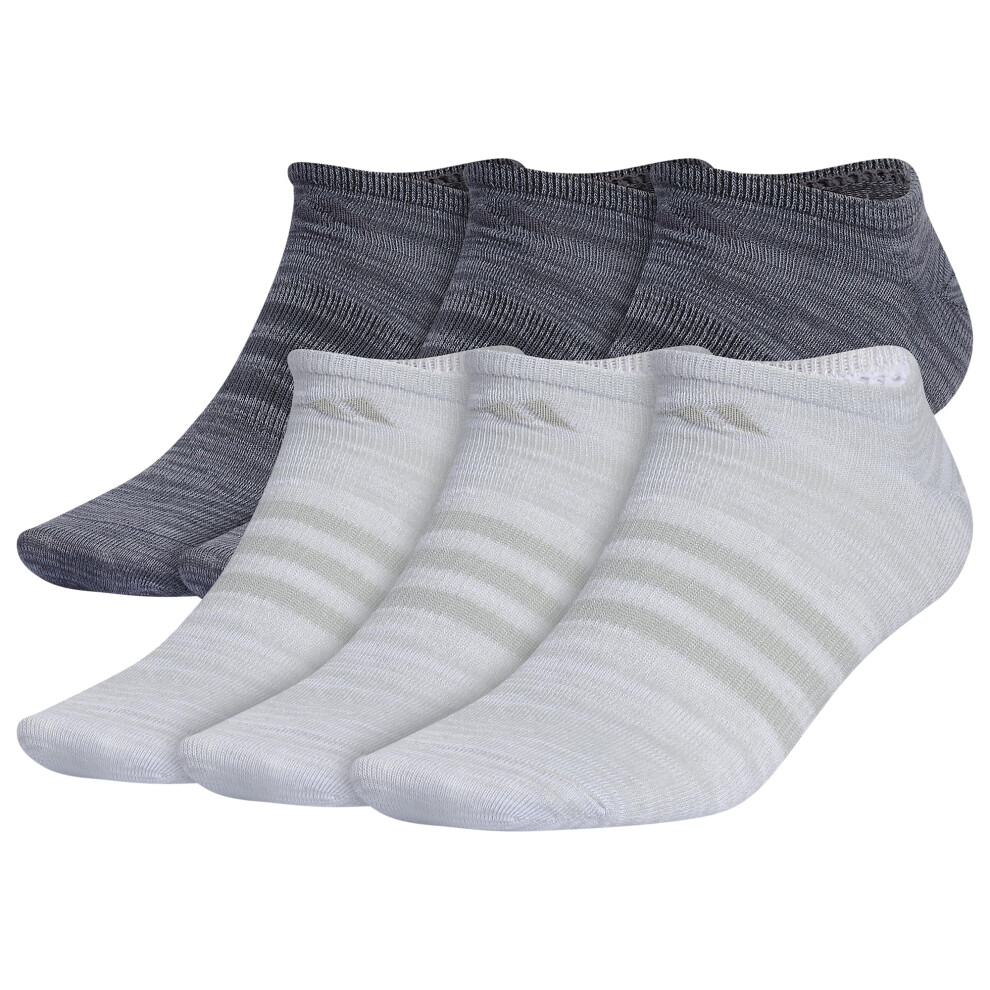 adidas Men's Superlite No Show Socks with Arch Compression (6-Pair)  W