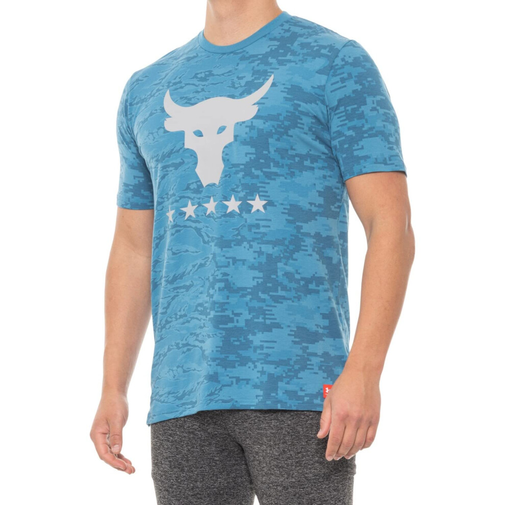 Under Armour Mens UA Project Rock T-Shirt (Chicago Blue  Large)