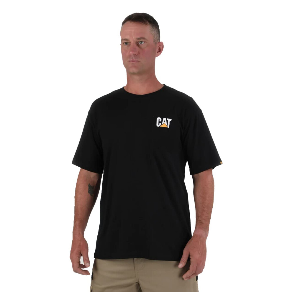 Caterpillar Men's Trademark T-Shirt (Regular and Big Sizes)  Black  La