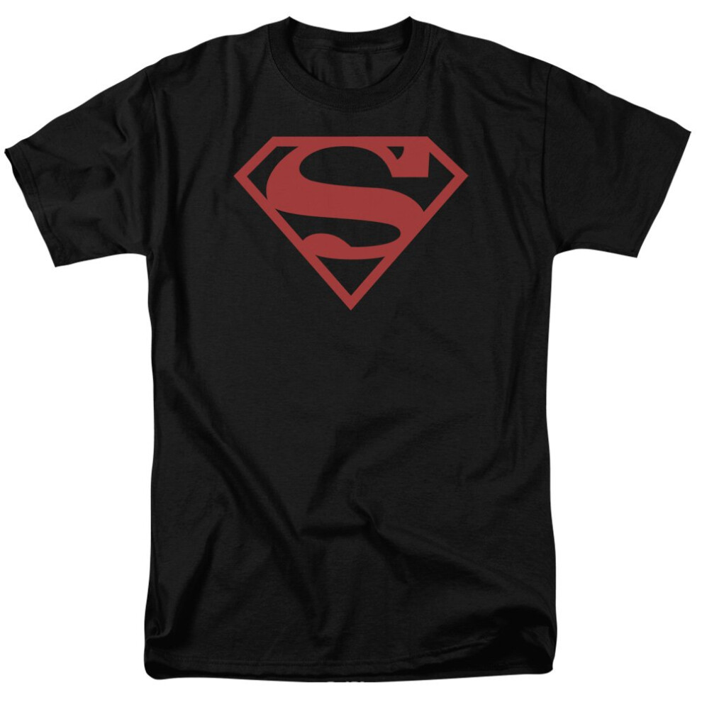 DC Comics Men's Superman Short Sleeve T-Shirt  Red Black  Large Tall