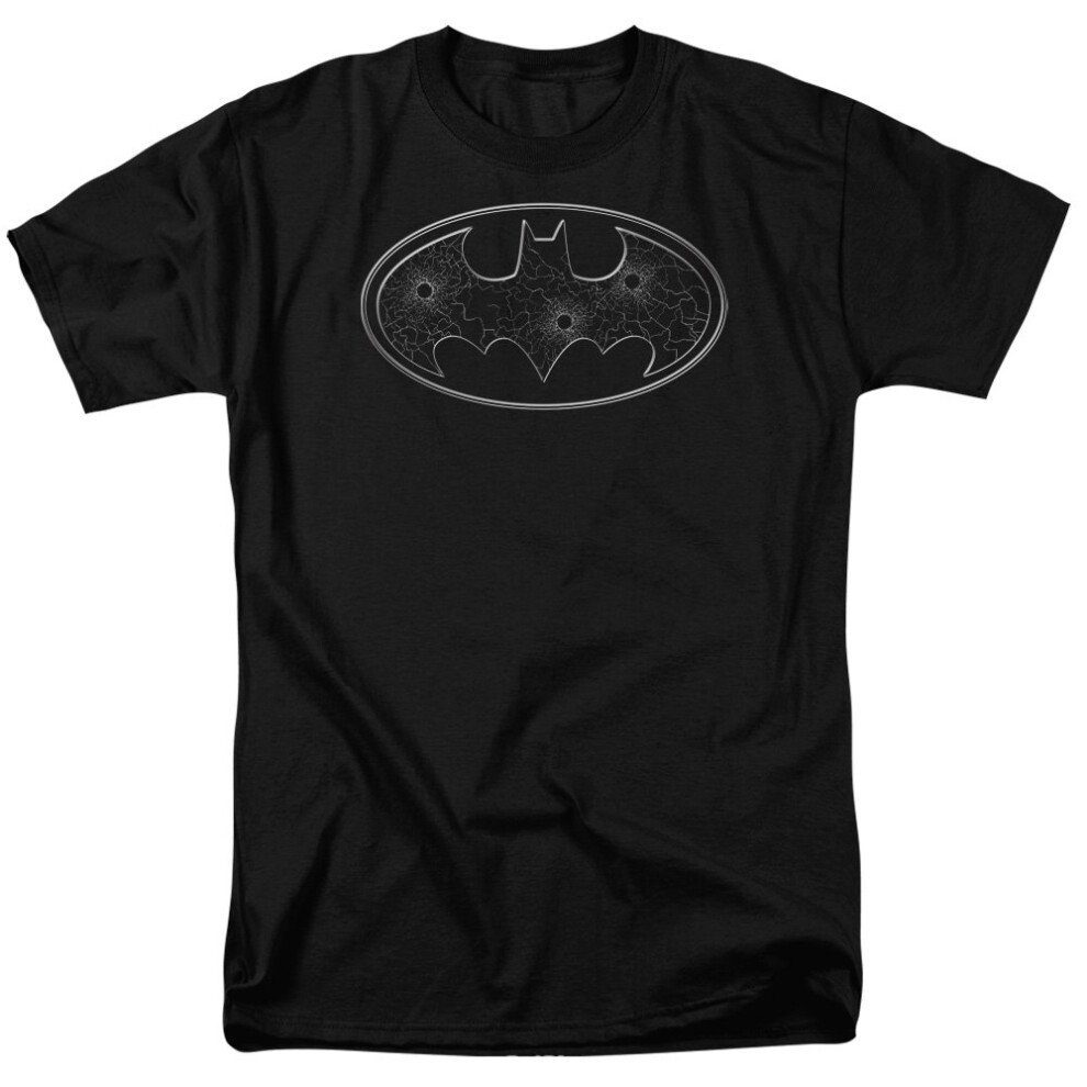 DC Comics Men's Batman Short Sleeve T-Shirt  Hole Black  2XL