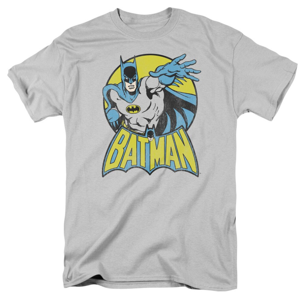 DC Comics Men's Batman Short Sleeve T-Shirt  Silver  X-Large