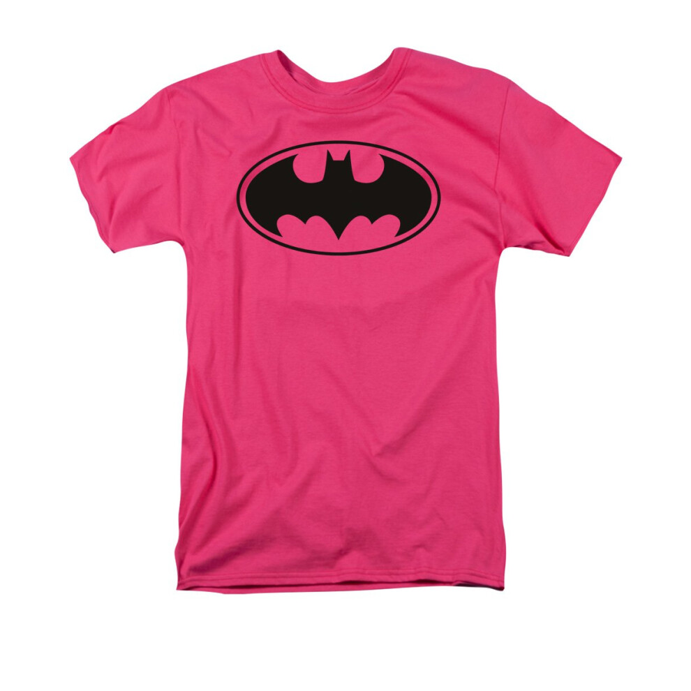 DC Comics Men's Batman Short Sleeve T-Shirt  Hot Pink  X-Large