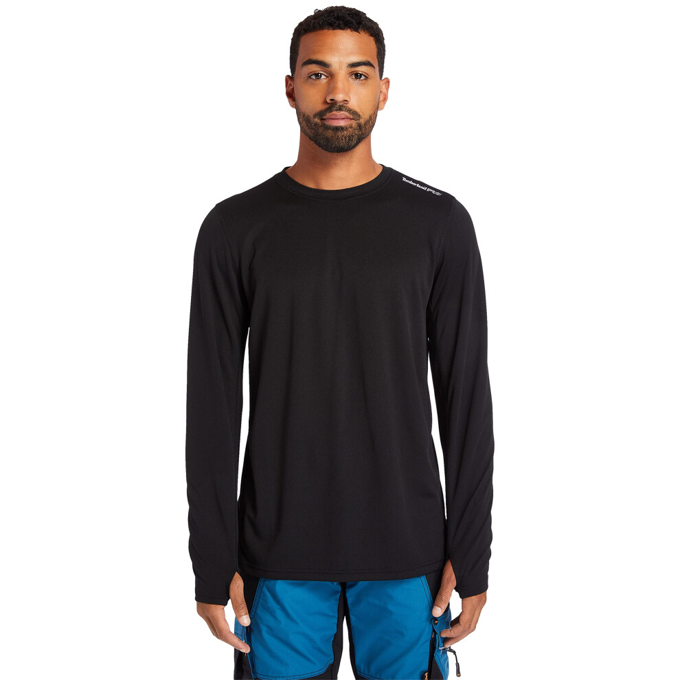 Timberland PRO Men's Wicking Good Long-Sleeve T-Shirt  Jet Black  Medi