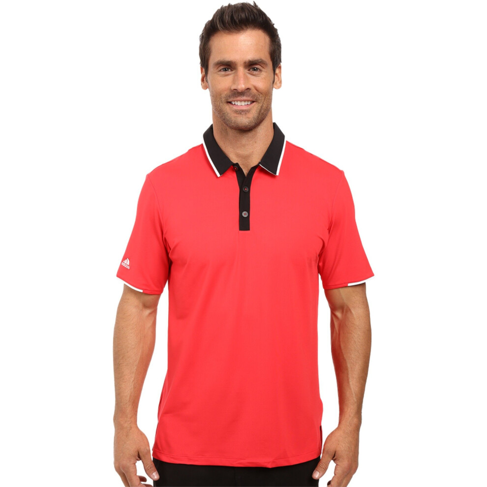 adidas Golf Men's Climacool Performance Polo  Ray Red/Black  Large