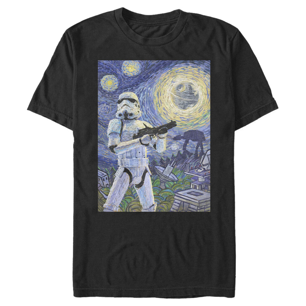 Star Wars Men's Starry Night Stormtrooper T-Shirt  Black  xxx-large